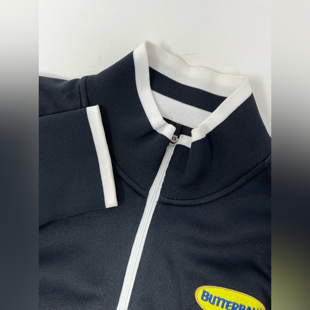 NIKE Golf DriFit Women sz. M Black Jacket 1/4 Zip Used Clean Custom Patches GHN9